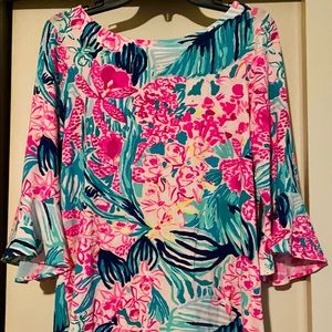 M Lilly Pulitzer Fontaine Top in Via Flora